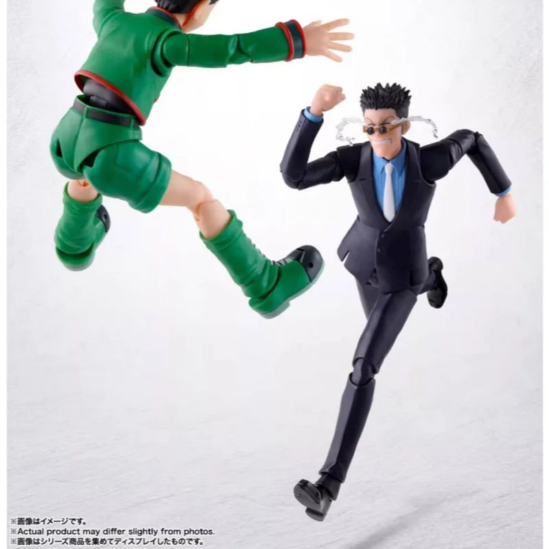 15cm Original Bandai S.H.Figuarts HUNTERxHUNTER Kurapika Leorio Action Figure 1/12 Collectible Anime Movable Doll Ornament Gift