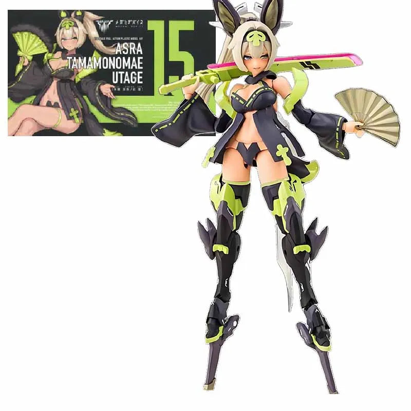 KOTOBUKIYA Original MEGAMI DEVICE ASRA TAMAMONOMAE UTAGE ASRA NINE-TAILS MATSURI Anime Action Figure Assembly Model Toys