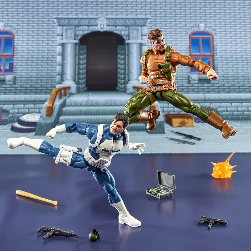 In-Stock Hasbro Marvel Legends Series Gamerverse Punisher and Nick Fury 2-Pack-Set 15cm Anime Action Figure Model Ornament Toys