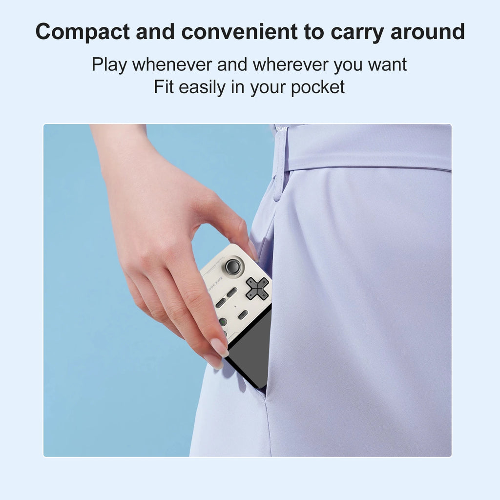 GAMINJA K36 Handheld Game Console 3.5Inch IPS 640x480 Screen Built in 64GB Card Support Two Game Consolesto Play Together Online