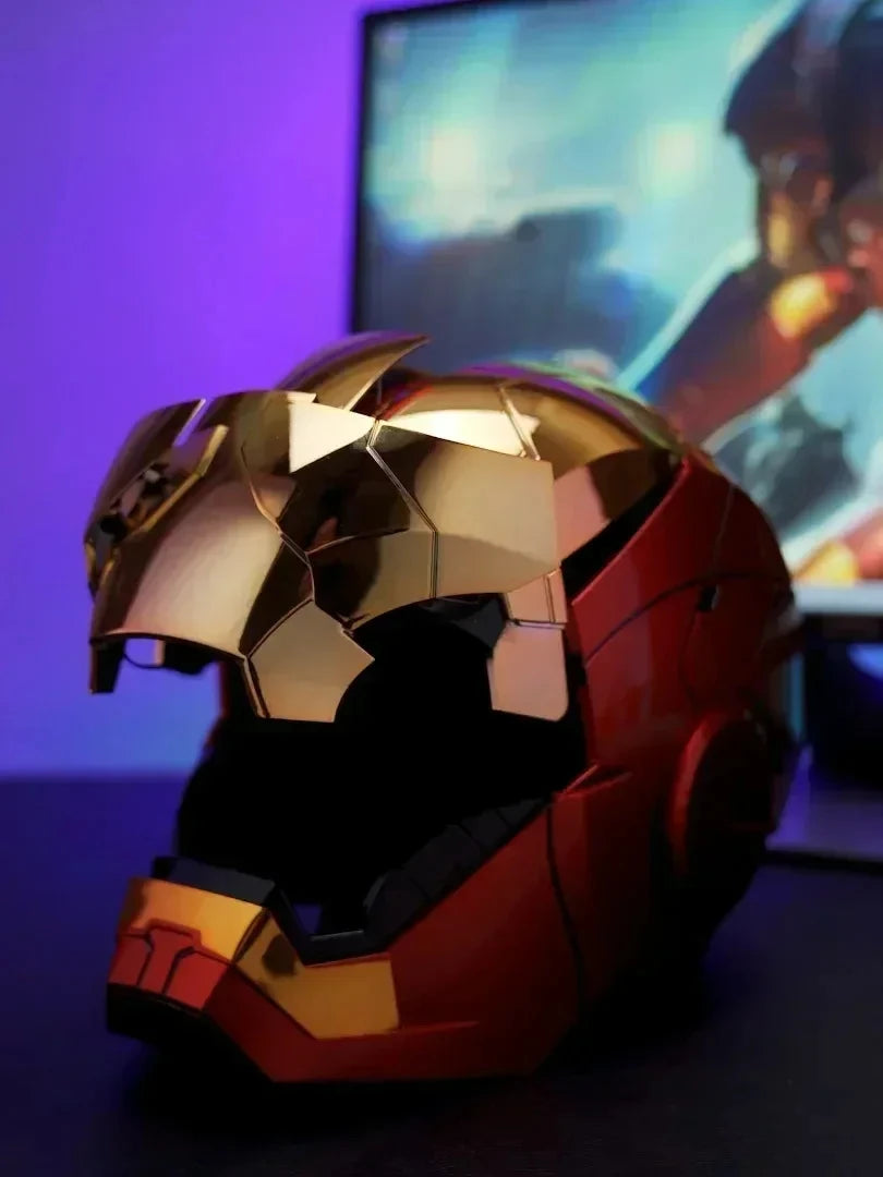 1:1 MK5 Helmet MK5 Voice Control Avengers War Machine Cosplay with LED Light Electronic Close ironman Helmet For Kids Gift