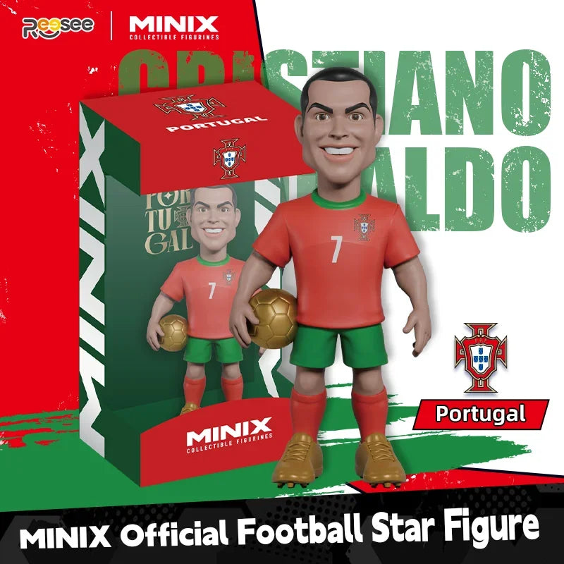 2026 Officially Licensed MINIX Cristiano Ronaldo Action Figure 12cm Portugal Soccer Star Collectible Doll Toy Football Gift