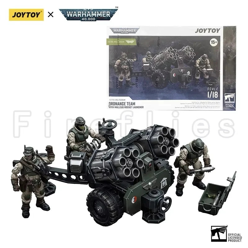 1/18 JOYTOY Action Figure 40K Astra Militarum Bombast Field Gun Malleus Rocket Launcher Anime Model Toy