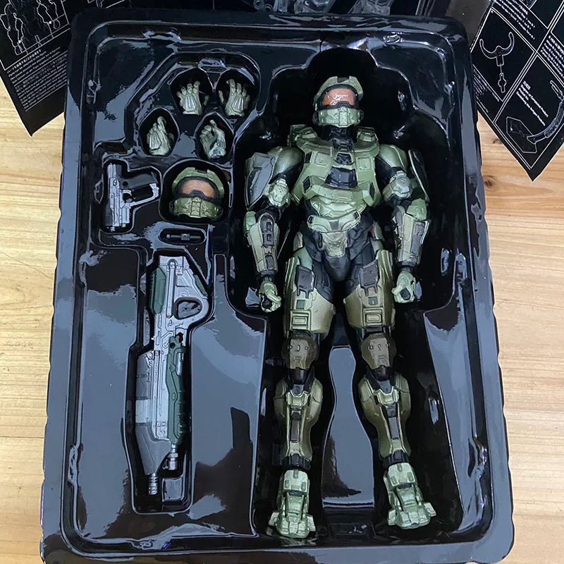 Play Arts KAI HALO 5 Guardians No.1 PVC Action Figure Re: Edit Halo Collectible Model Toy Bookshelf Ornament
