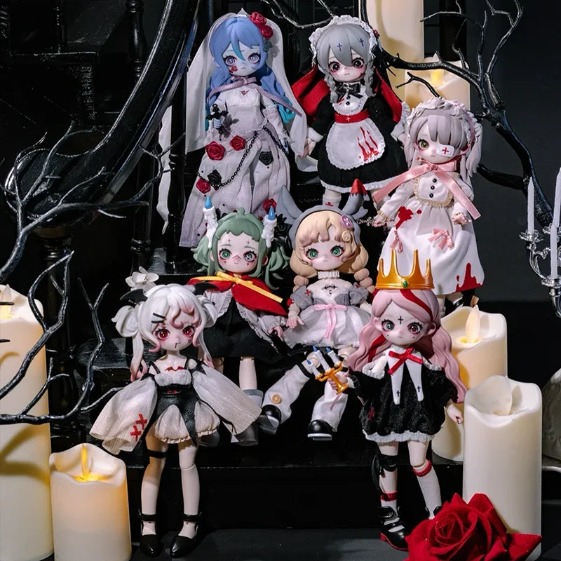 NYSSA Bizarre Nightmare Series 1/12BJD Готически стил Blind Box Toys Kawaii Anime Фигурка Изненада Мистериозна Кутия Кукли Момичета