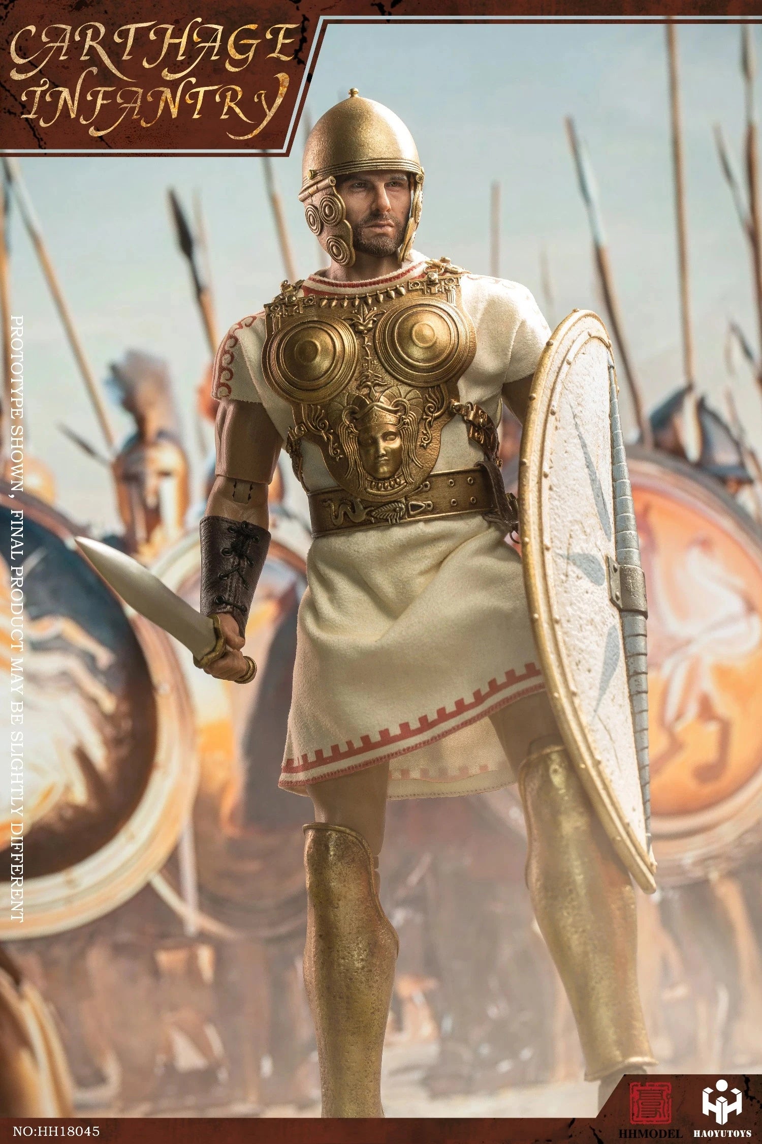 1/6 Scale Carthage Imperial Legion Infantry Action Figure by HHMODEL HAOYUTOYS Collectible Model Toy Gift for Enthusiasts