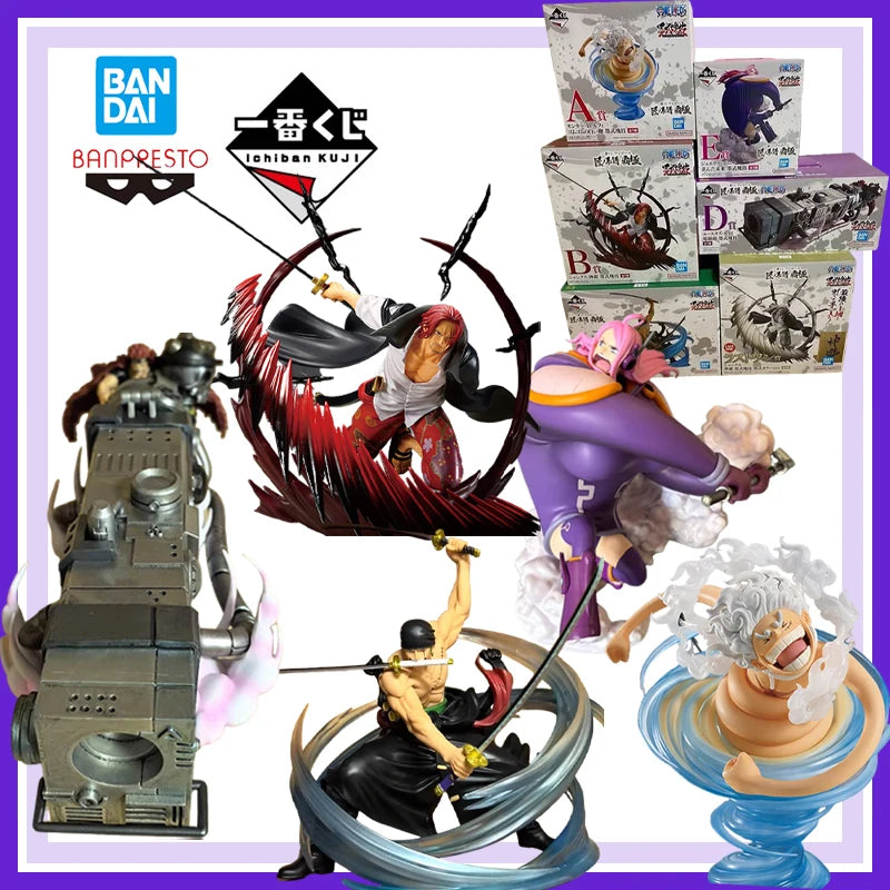 Original Bandai Banpresto Brand New Collect Ichiban Kuji One Piece Shokunin No Keifu Luffy Roronoa Zoro Collect Decoration Toy