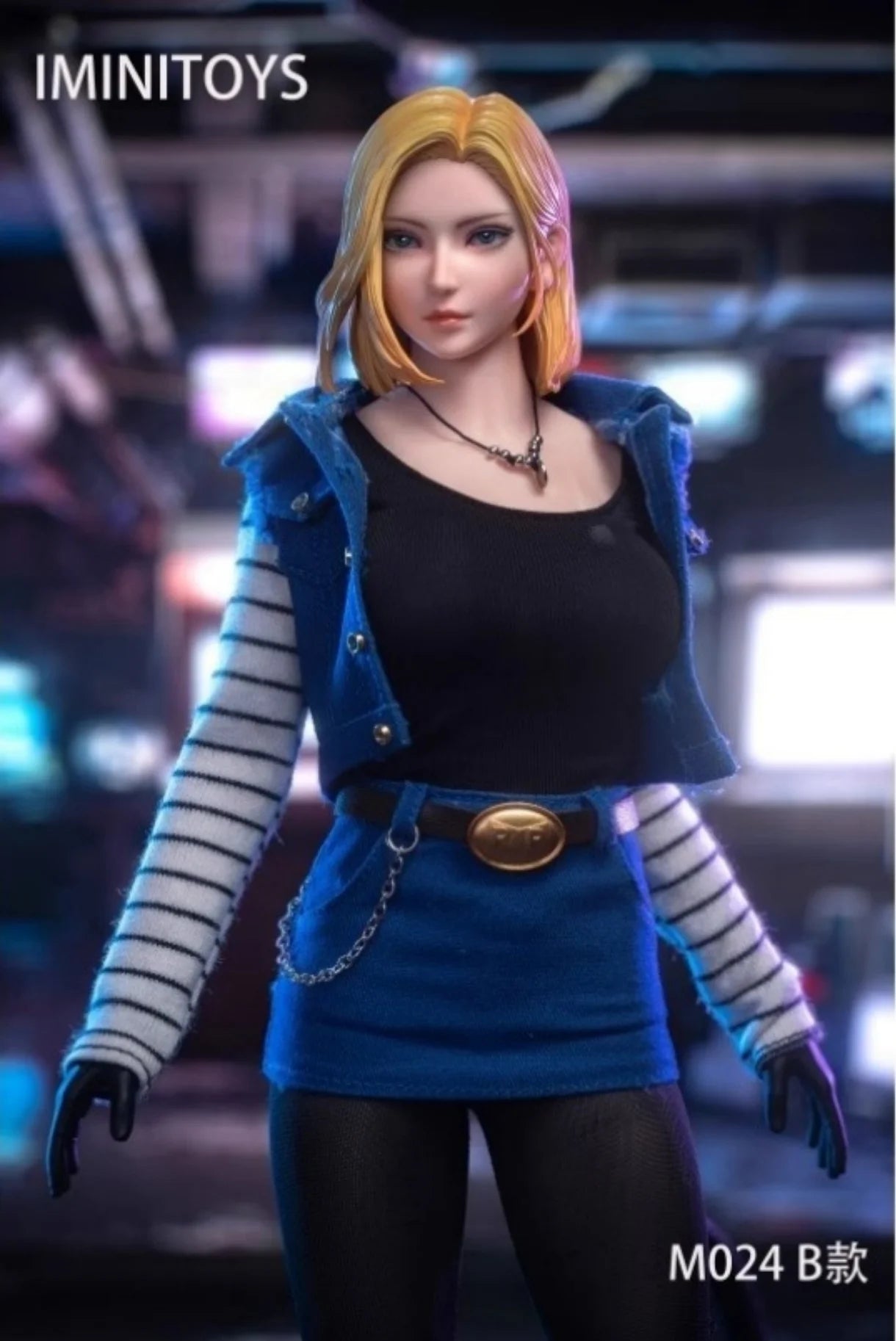 Iminitoys M024 1/6 Lazuli Denim Clothing Suit & Head Sculpt Model Fit 12'' Figure Body