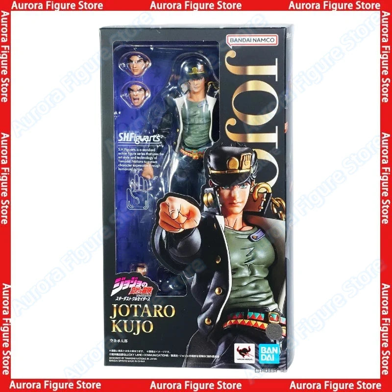 In Stock Bandai S.H.Figuarts SHF JoJo's Bizarre Adventure Jotaro Kujo Stardust Crusaders Anime Action Figures Toys Models PVC