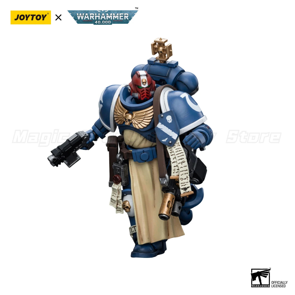 【In Stock】JOYTOY 1/18 Action Figure Warhammer 40K Ultramarines Sternguard Veteran with Bolt Rifle Model Toy Gift