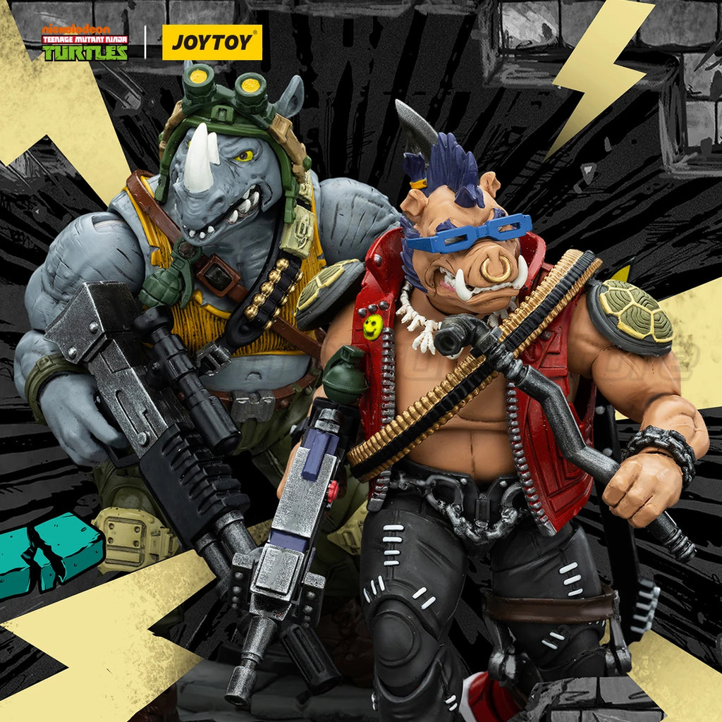 【MT】Pre-sale JOYTOY 1/18 Action Figure TMNT Ninja Turtles Beebop Rocksteady Collection Model Toys Gift Collection Ornaments