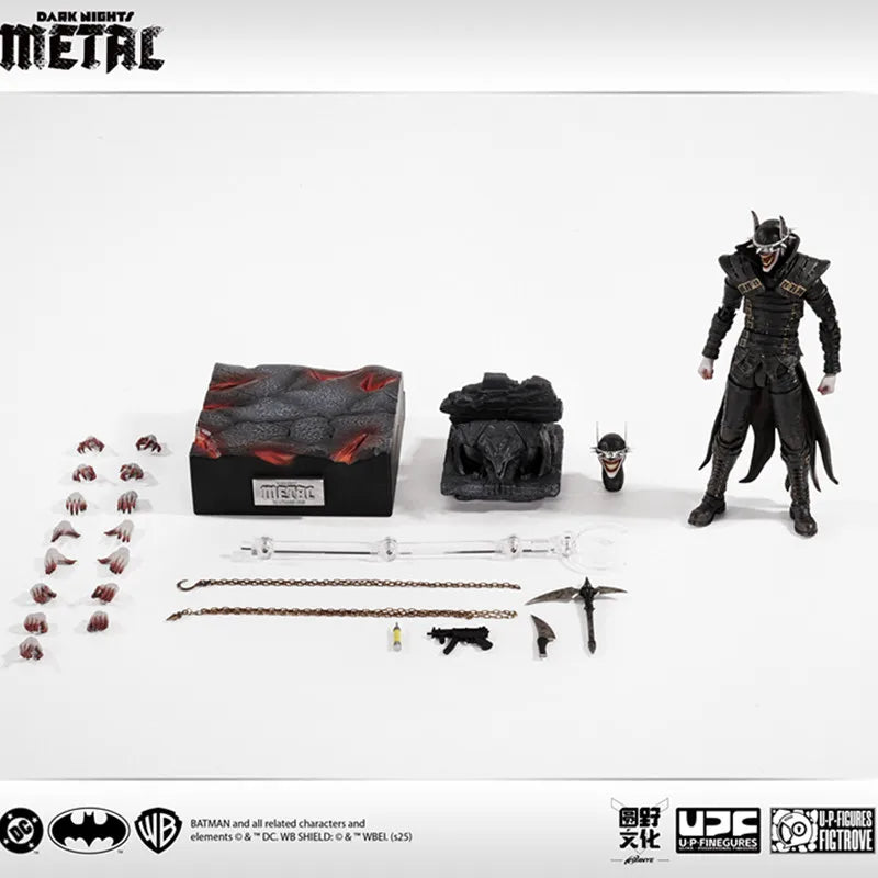 In Stock LIANGPINZHIZAO The Batman Who Laughs Movable Model Toys 1/12  Arkham Knight LPZZ DARK NIGHTS METAL BATMAN WHO LAUGHS