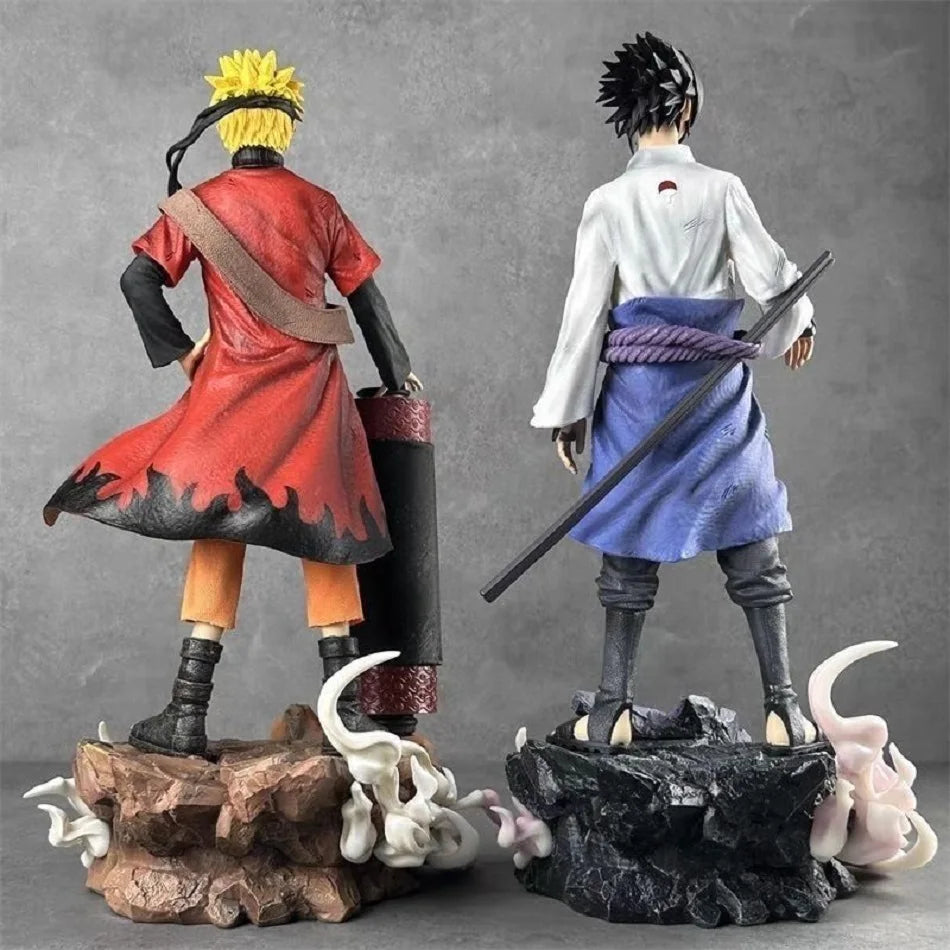 26cm Naruto NARUTO Anime Figure Uchiha Sasuke Uzumaki Naruto Ninjas Gk Gifts Action Figure Model Statues Collections Toys Gifts