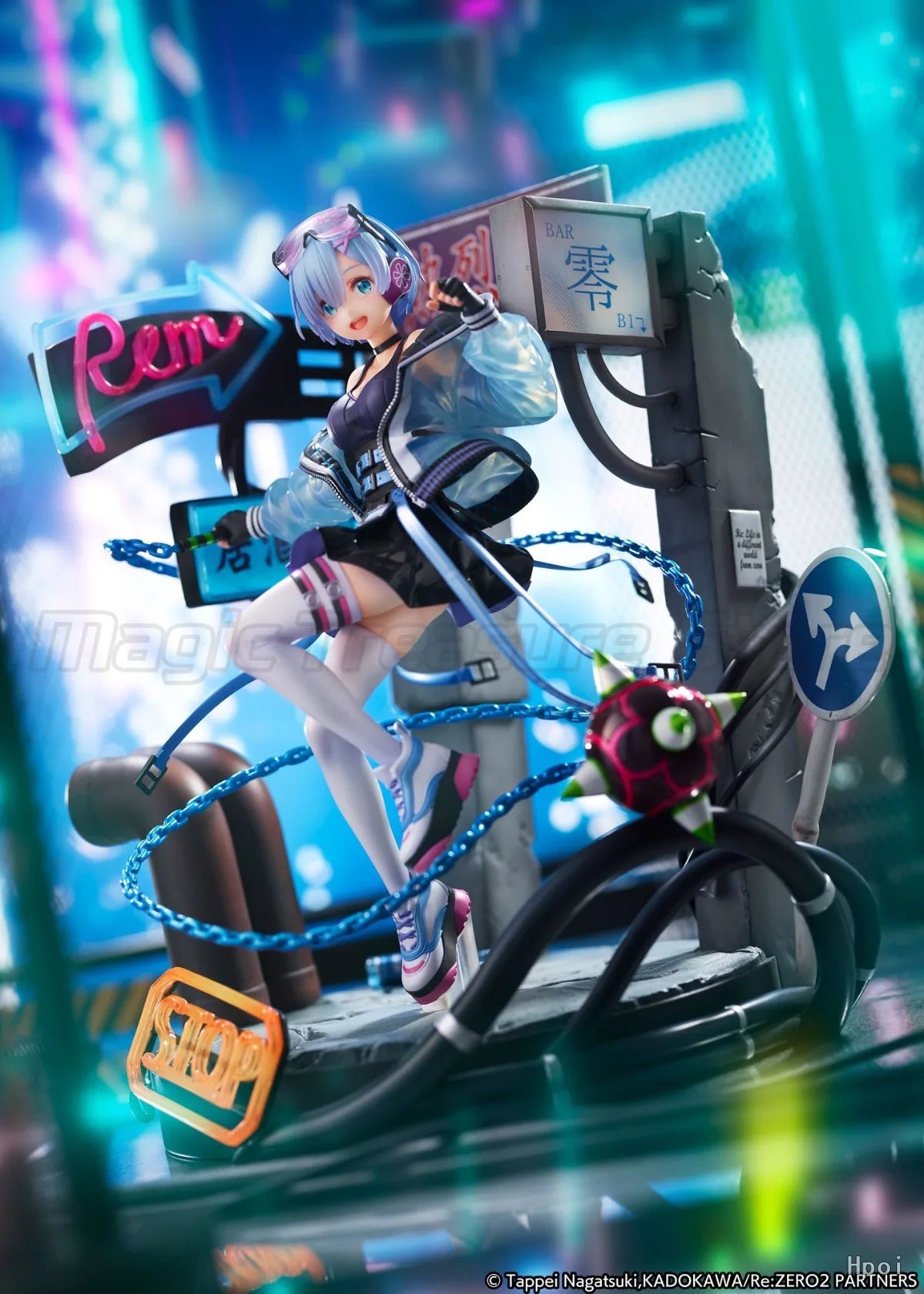 【MT】Original Alpha Satellite EStream Re: ZERO Starting Life in Another World REM Emilia RAM Neon City 1/7 Scale Figure Toy Model