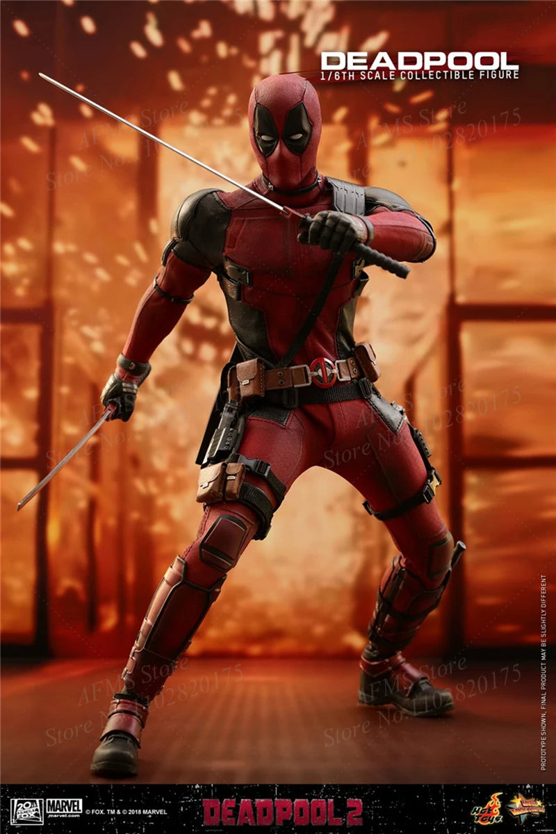 12Inch HOTTOYS HT MMS 490 1/6 Men Soldier Deadpool 2 Superhero Ryan Reynolds Doll Full Set Action Figure Model Collection Toys