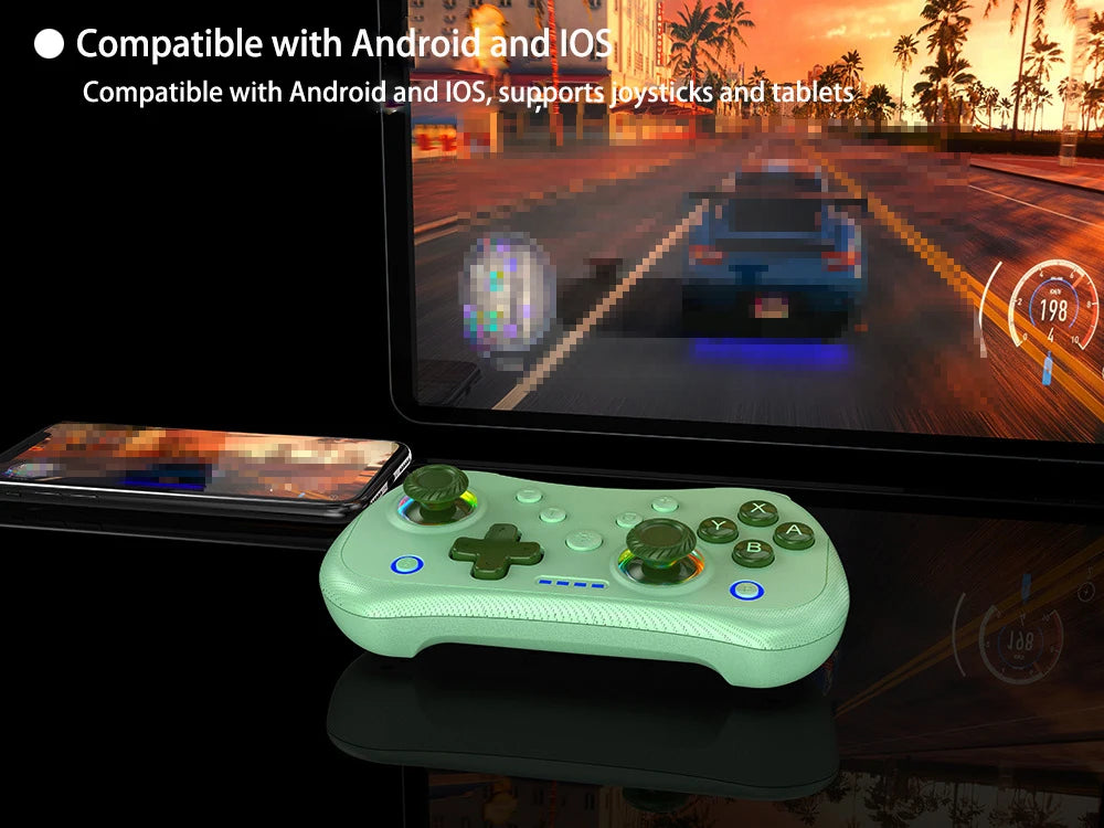 Multi-Functional Wireless Game MINI Gamepad for Switch with RGB Lights and Hall Rocker