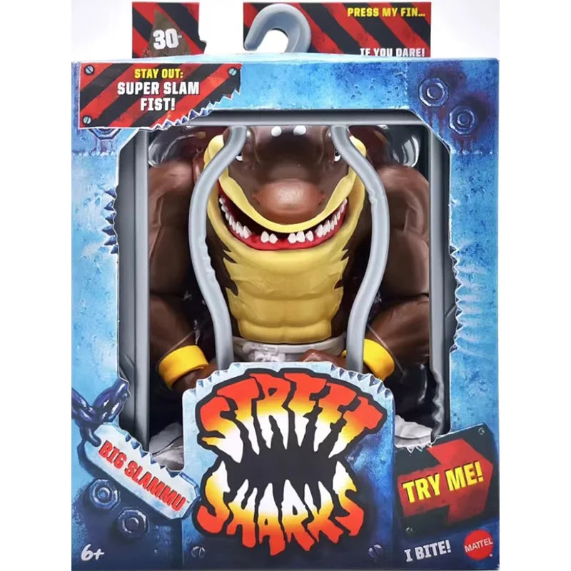 Spot Sale100% en Stock, Figura Original de Anime de Mattel Street Sharks, Dr. Piranoid, Streex, Big Slammu, 30.º Aniversarioin S