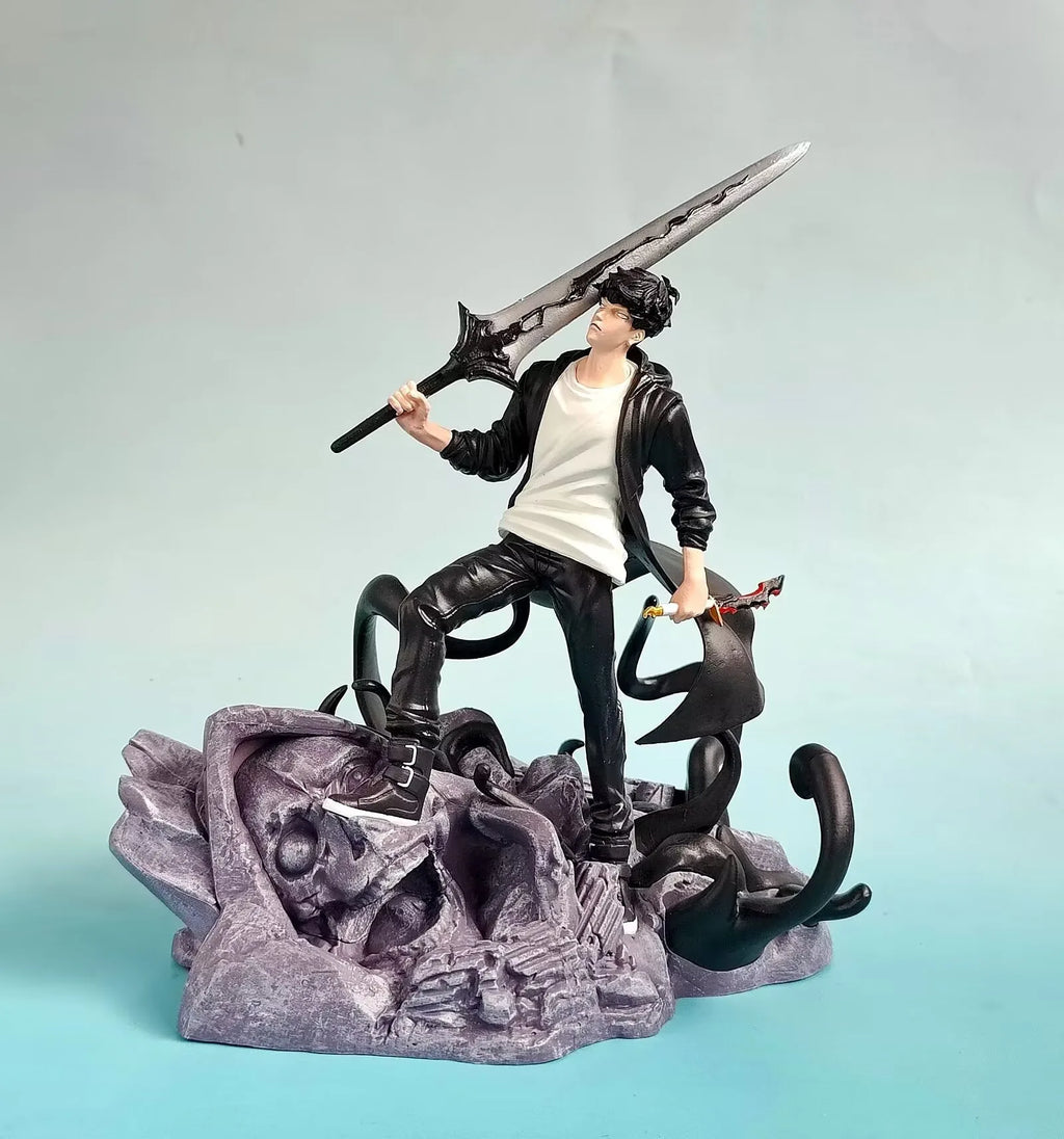 In Stock 20cm Solo Leveling Sung Jin-Woo Shadow King Anime Figure Shadow King Sung Jin-Woo Action Figure Doll Custom Toys Gift