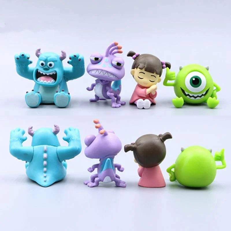 4Pcs University Monsters Inc Figures James P Sullivan Anime Action Figure Michael Wozosky Randall Boggs Q Version Model