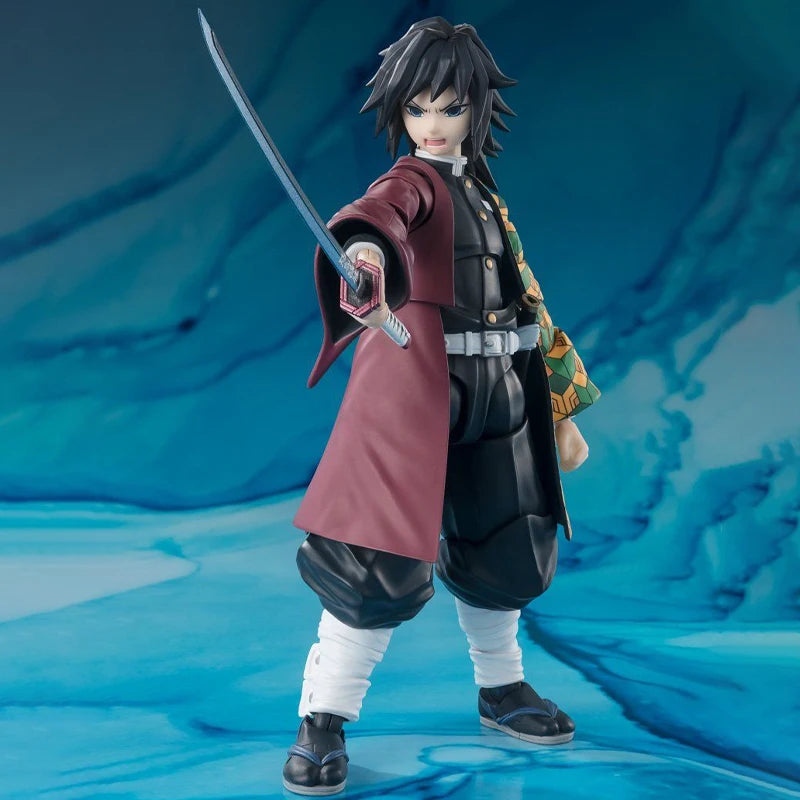 Genuine BANDAI S.H.Figuarts Water Breathing Tomioka Giyuu PVC Action Figure Model Original Collector Figurine Toy Christmas Gift
