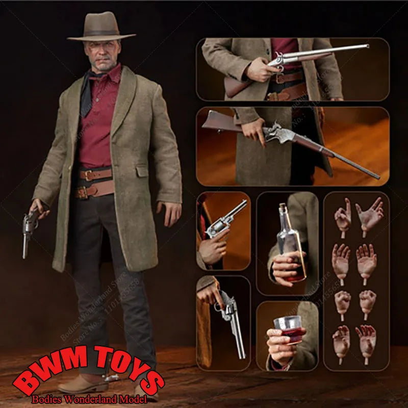 In Stock Sideshow 100478 1/6 Scale Collectible Unforgiven William Munny Clint Eastwood 12” Male Solider Action Figure Model Toys