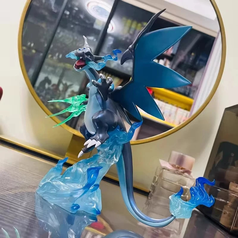 Pokemon Mega Charizard X Фигура Gk Черен Charizard Dracaufeu Glurak Манга Статуя PVC аниме Екшън Фигурка Колекционерски Модел Играчка