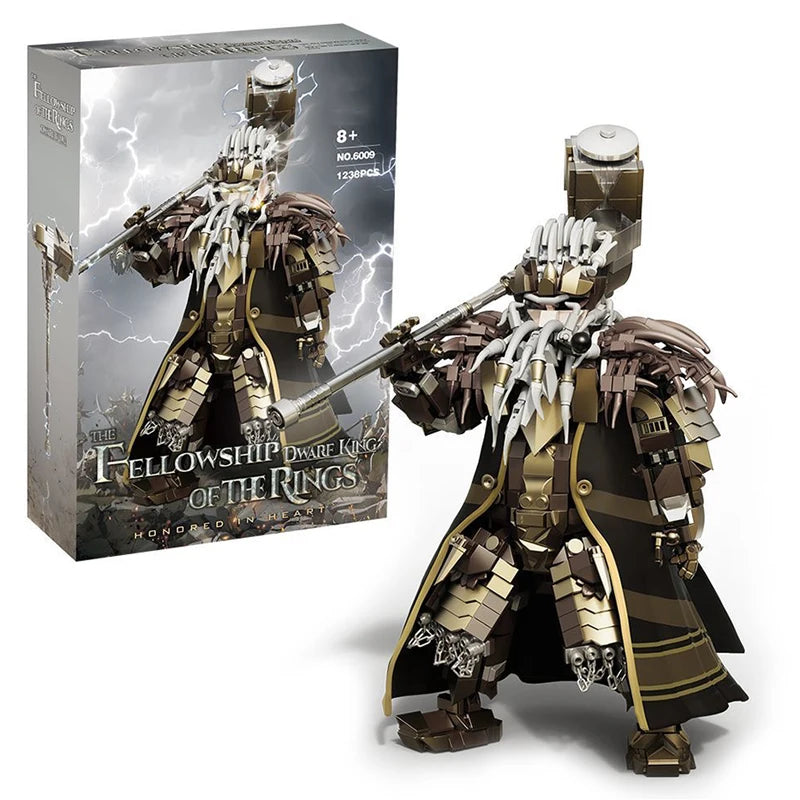 1238PCS Dwarf King Building Blocks Model Movies Series Desktop Decoration Collection Assembly Toys Home Ornaments Gifts for Boys