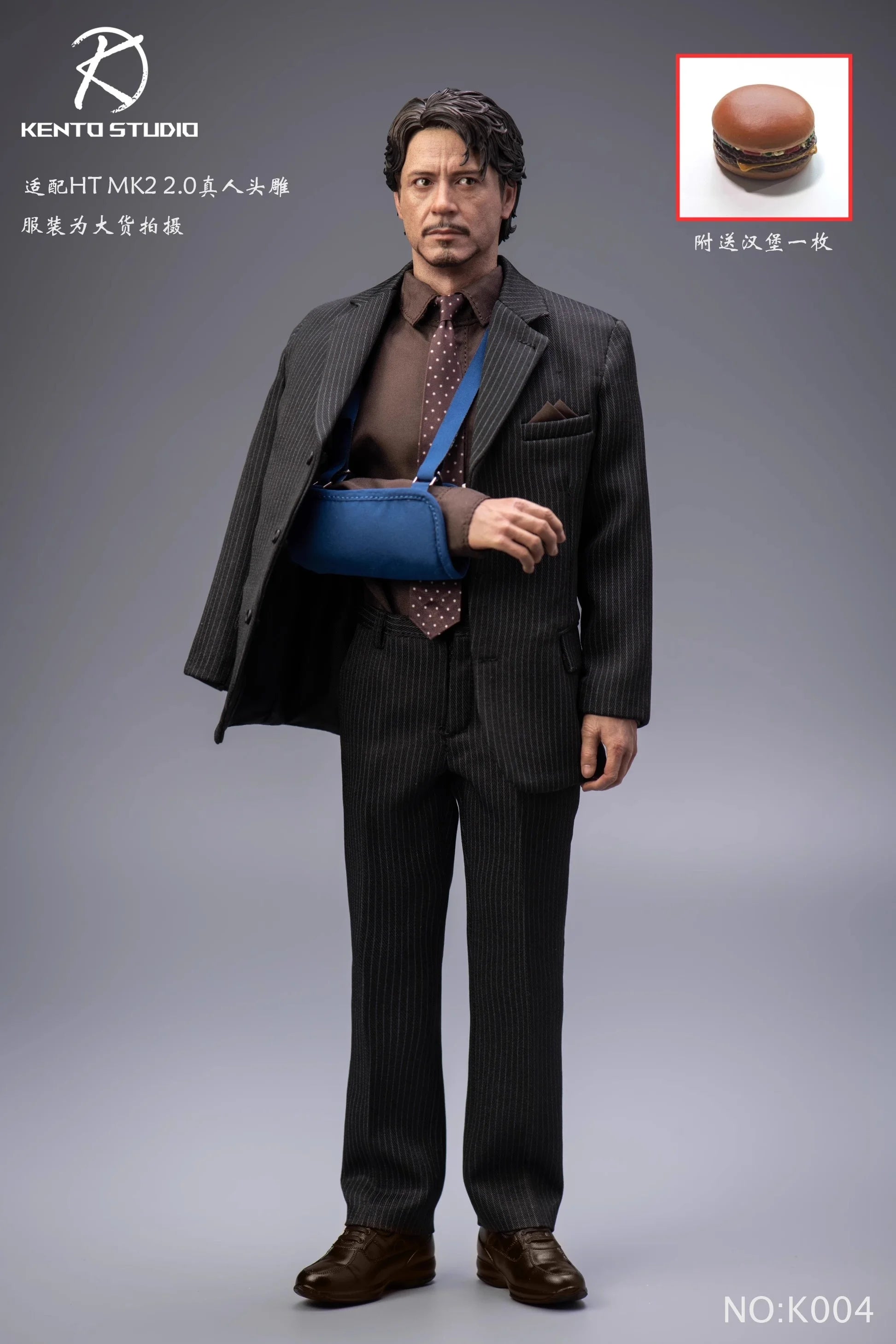 Kento Studio 1/6 k004 Tony Striped Suit Set Model Fit 12inches Figure