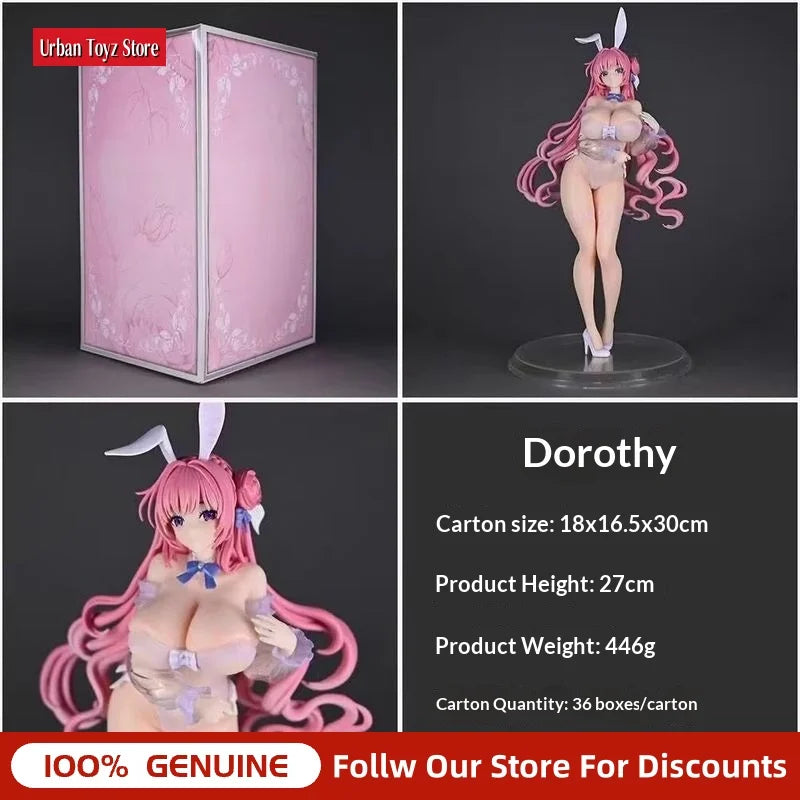27cm Dorothy Bunny Girl Anime Figure Pink Hair PVC Collectible Statue Desktop Decoration Adult Collection Gift For Anime Fans