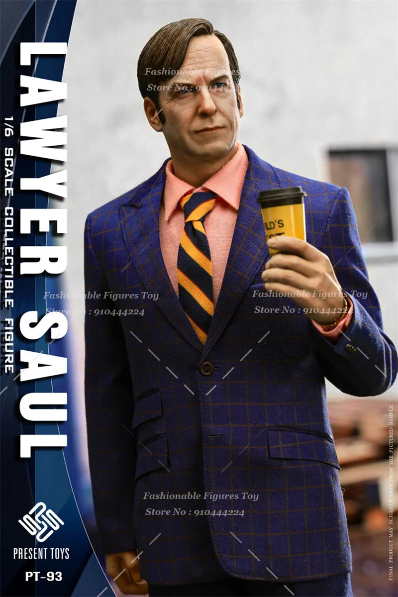 Present Toys PT-sp93 1/6 Male Soldier Lawyer Saul Classic Grid Suit Full Set 12inch Action Figure Model Collection Dolls