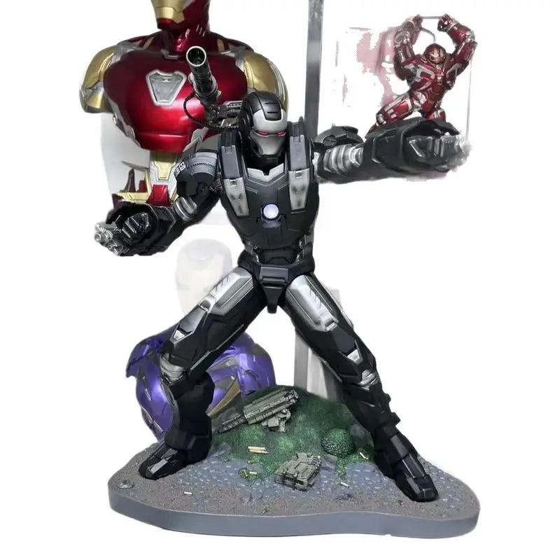 New In Stock War Machine Full Body Image Scene Version Resin Figurine Glowing Marvel Desktop Decoration Ornament Birthday Gift
