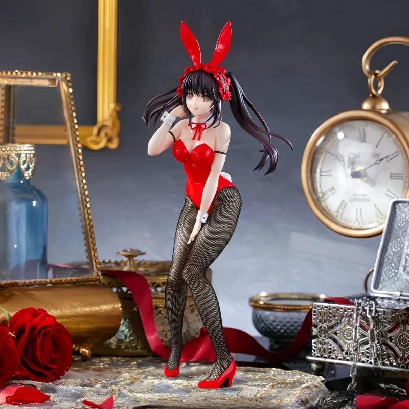 Нов оригинален Furyu Bicute Bunnies Tokisaki Kurumi Nightmare Date Alive Iv Bunny Аниме Фигурка Играчки PVC Модел Колекционерска Кукла Подарък