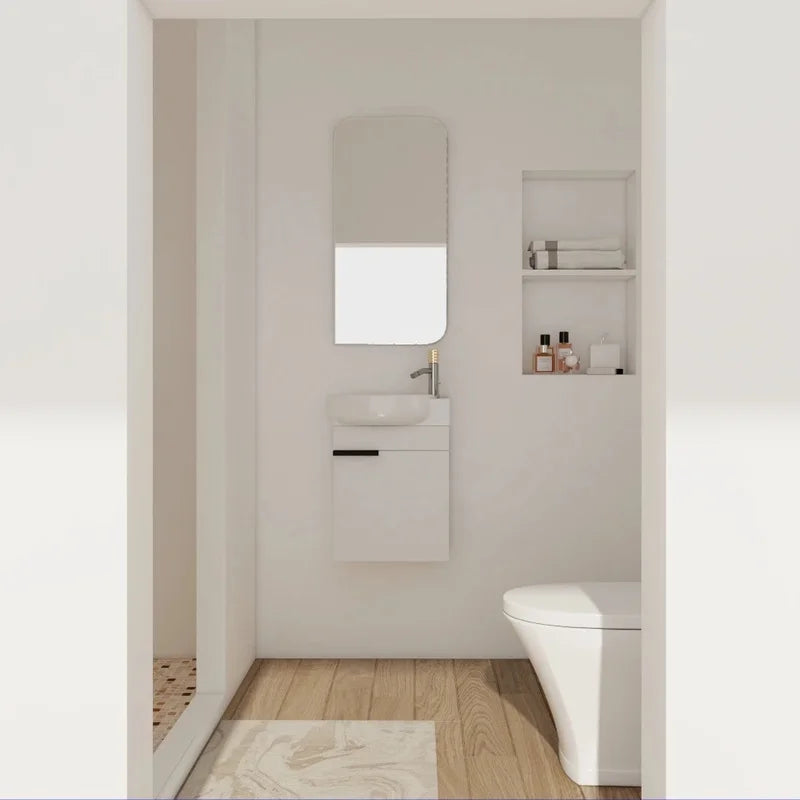 16 Inch Soft Close Bathroom Vanity with Sink for Compact Spaces