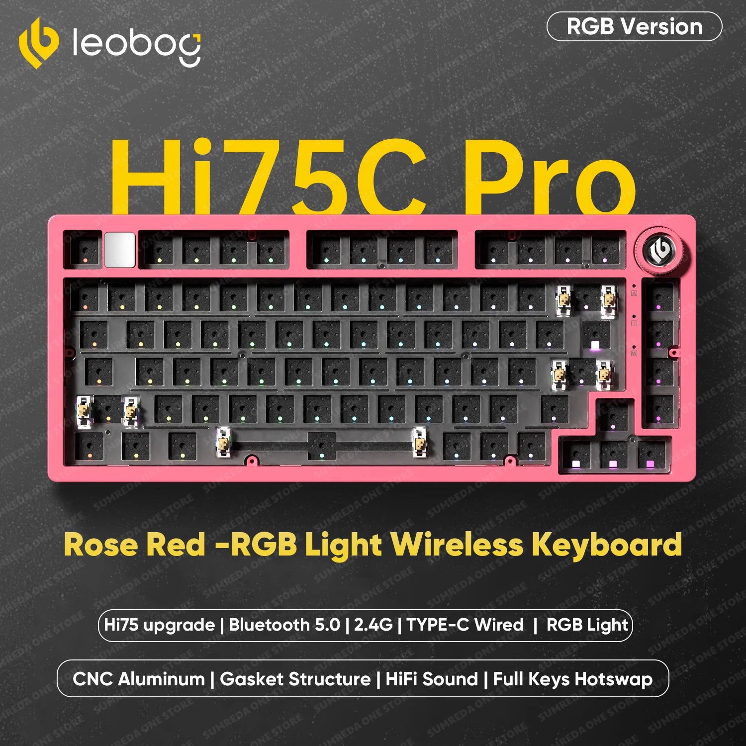 Leobog Hi75C Hi75C Pro Hi75 Gaming Aluminium Drahtlose Mechanische Tastatur Kit 81 Tasten Bluetooth 2,4G Wired Hotswap Gamer Tastatur