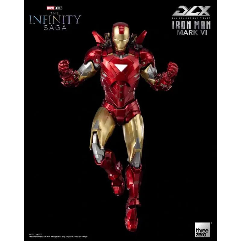 Original Threezero Marvel DLX Iron Man Mark 6 Anime Figure Toy Collection Model