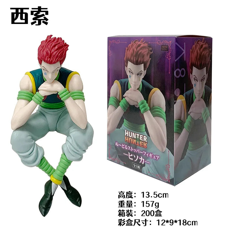 15CM Anime HUNTER×HUNTER Illumi Zoldyck Instant Noodle Press Sitting Model Toy Gift Collection Action Figure PVC Boxed