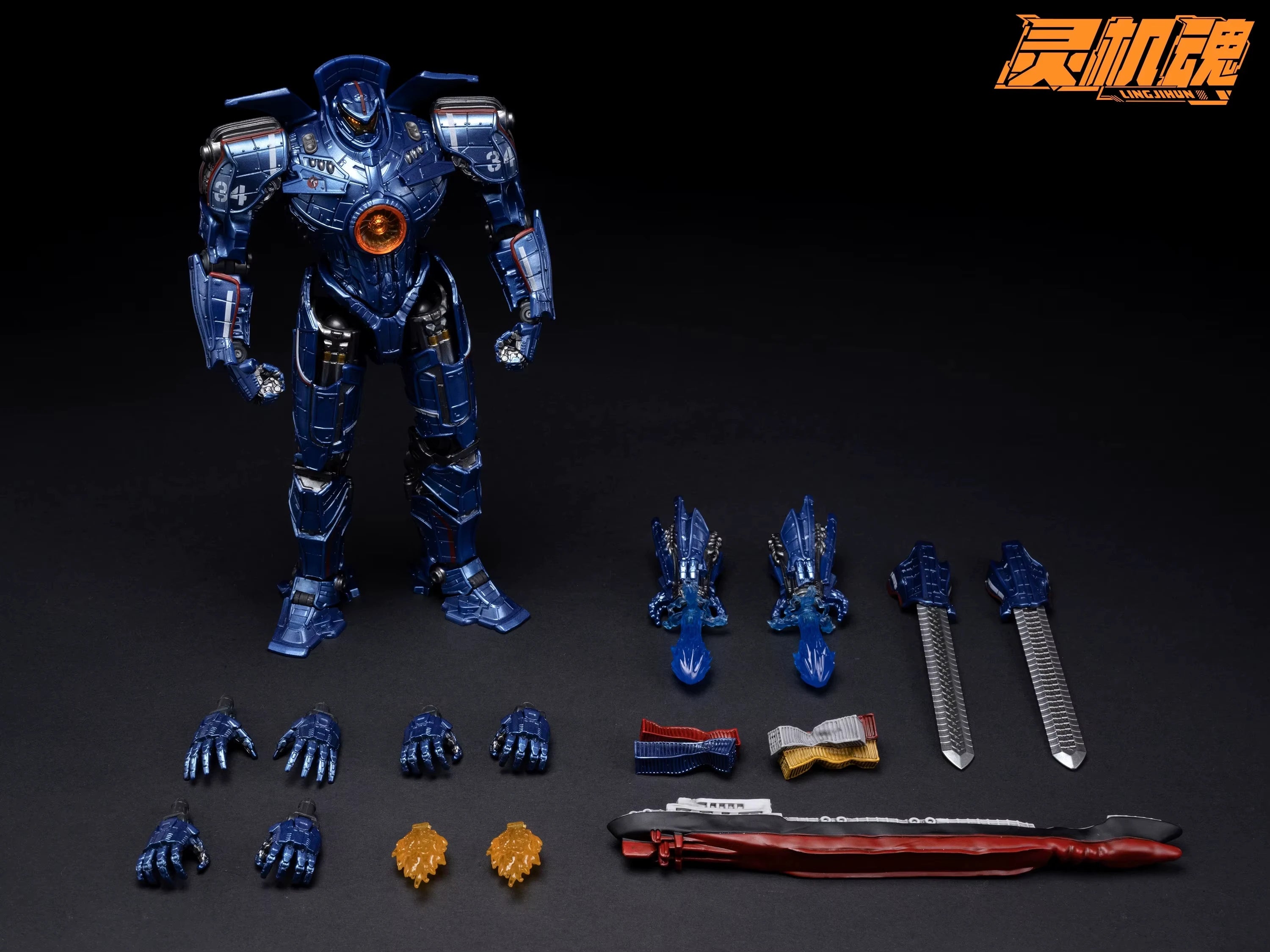 Lingjihun Genuine Pacific Rim Striker Eureka Mecha Action Figure Movable Joints Collectible Robot Model Toys  Boy Birthday Gift