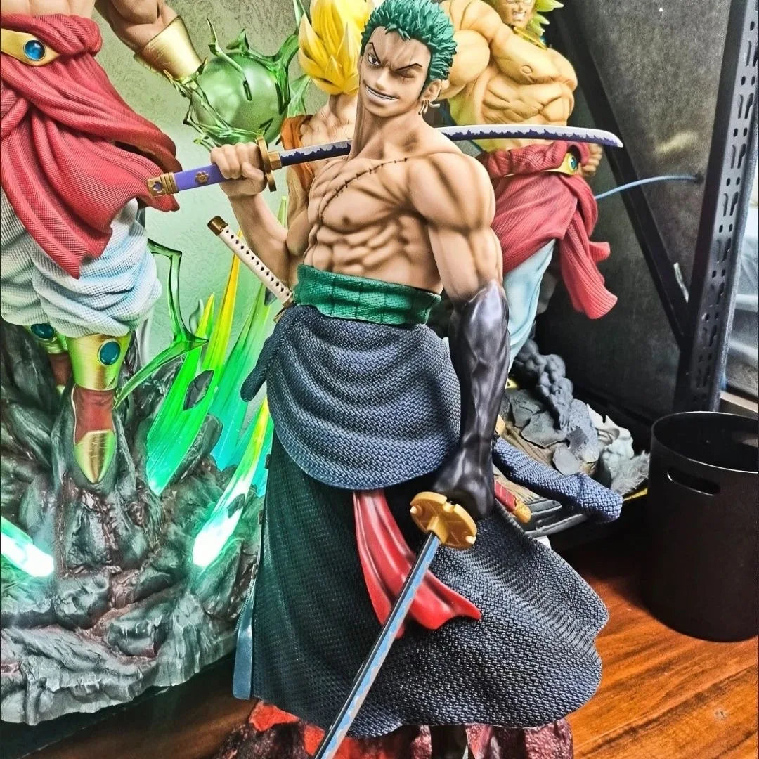 One Piece Аниме Голям 50 см Петглав орел Носещ Нож Доминиращ Зоро Колекционерска Статуя Модел Фигура Орнамент Подаръци