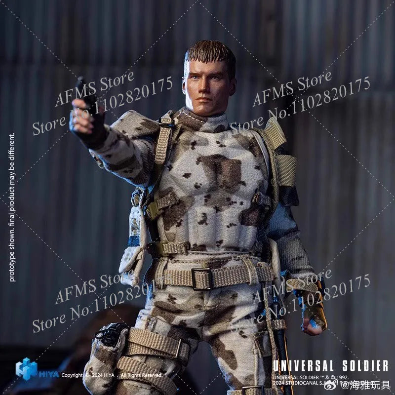 Hiya 1/12 Scale Collectible Figure Universal Soldier Andrew Scott Camouflage Combat Suit Version 6Inch Men Soldier Action Figure