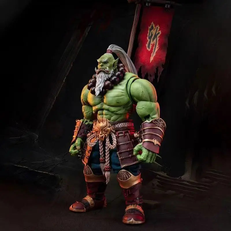 World of Warcraft Tribal Guard Orc Action Figure 1/10 Scale Collectible Hand-Made Movable Model Ornaments for Gamers And Fans
