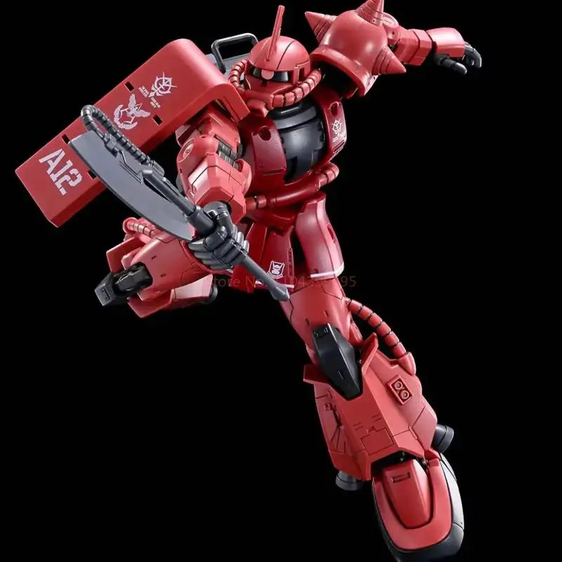 Cucuruz Doan's Island HG 1/144 ZAKU II CHAR'S CUSTOM Mech Assembly Model Kit Action Figures Decorate Children's Toys Gifts