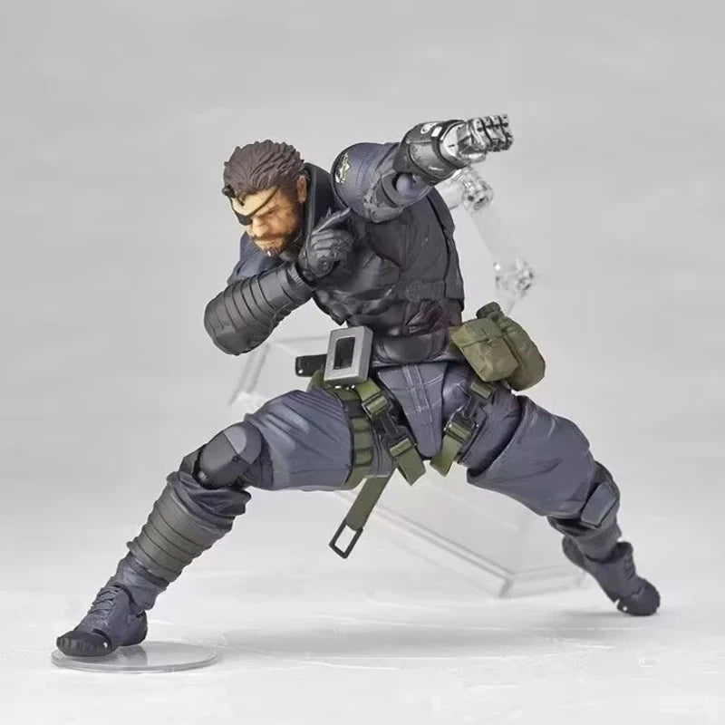 Kaiyodo Metal Gear Solid V Snake Action Figure Revoltech The Phantom Pain Snake Figurine PVC Collection Ornament Model Toys 15cm