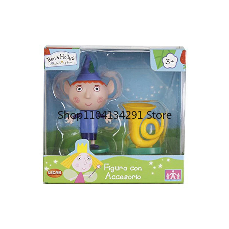 Original Ben And Holly's Little Kingdom Ben's Elf Horn Figures with Accessories Royal Car Collect Play Action Figures Kids Gift