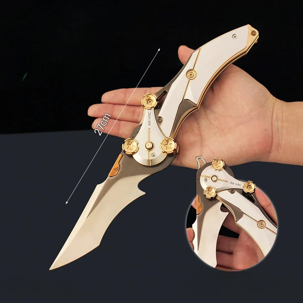 Delta Action 27 cm/10,63 Zoll Klappversion Mitfühlendes Klapp-Katana-Messer Spielperipheriegeräte Metall Cosplay Ornamente Jungenspielzeug