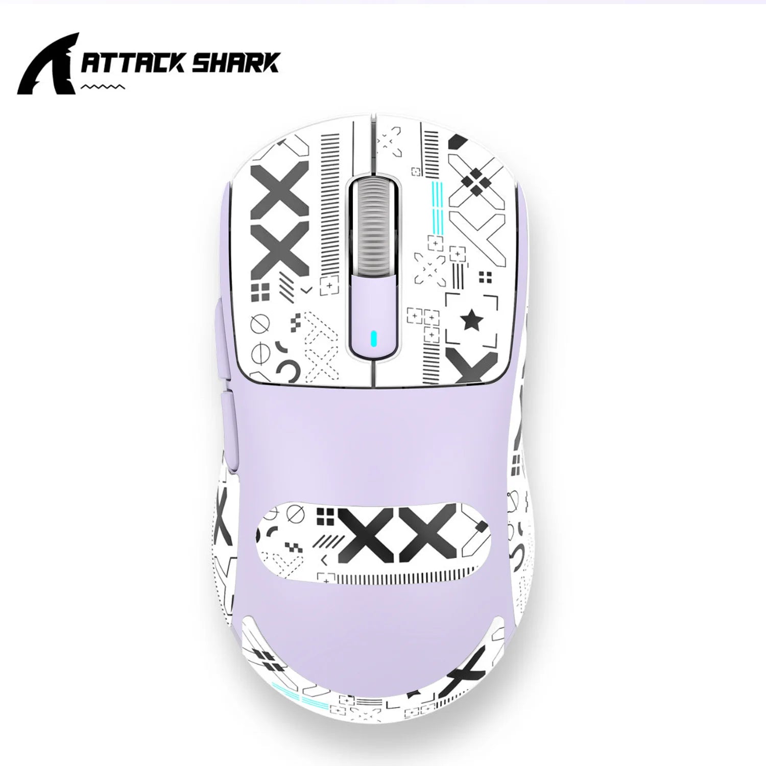Геймърска мишка Attack Shark X3 Bluetooth, PixArt PAW3395, 26000dpi, 2.4g безжична трирежимна връзка, лека макро мишка