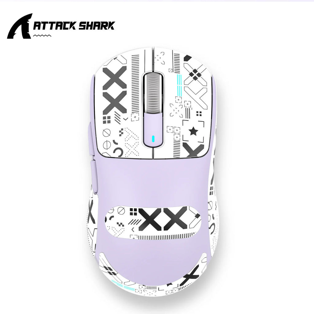 Геймърска мишка Attack Shark X3 Bluetooth, PixArt PAW3395, 26000dpi, 2.4g безжична трирежимна връзка, лека макро мишка