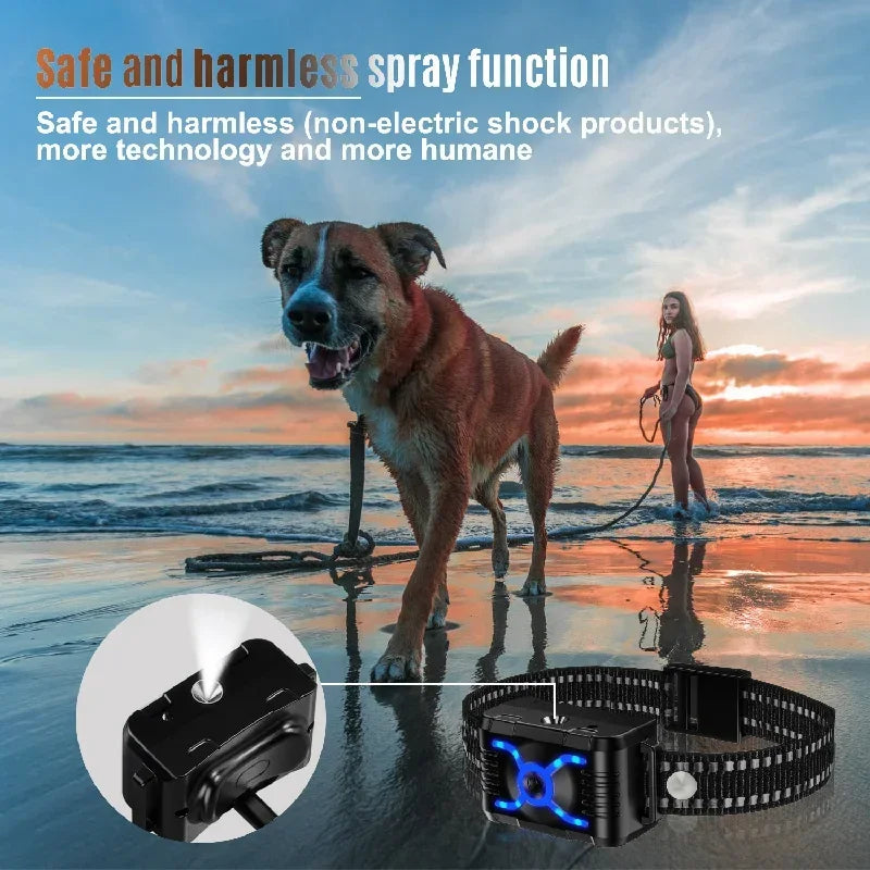 800-ml-Citronella-Spray-Hundetrainingshalsband mit Fernbedienung, Antibellhalsband für Haustiere, Hundetrainingsgerät mit elektrischem Schock zur Bellunterdrückung