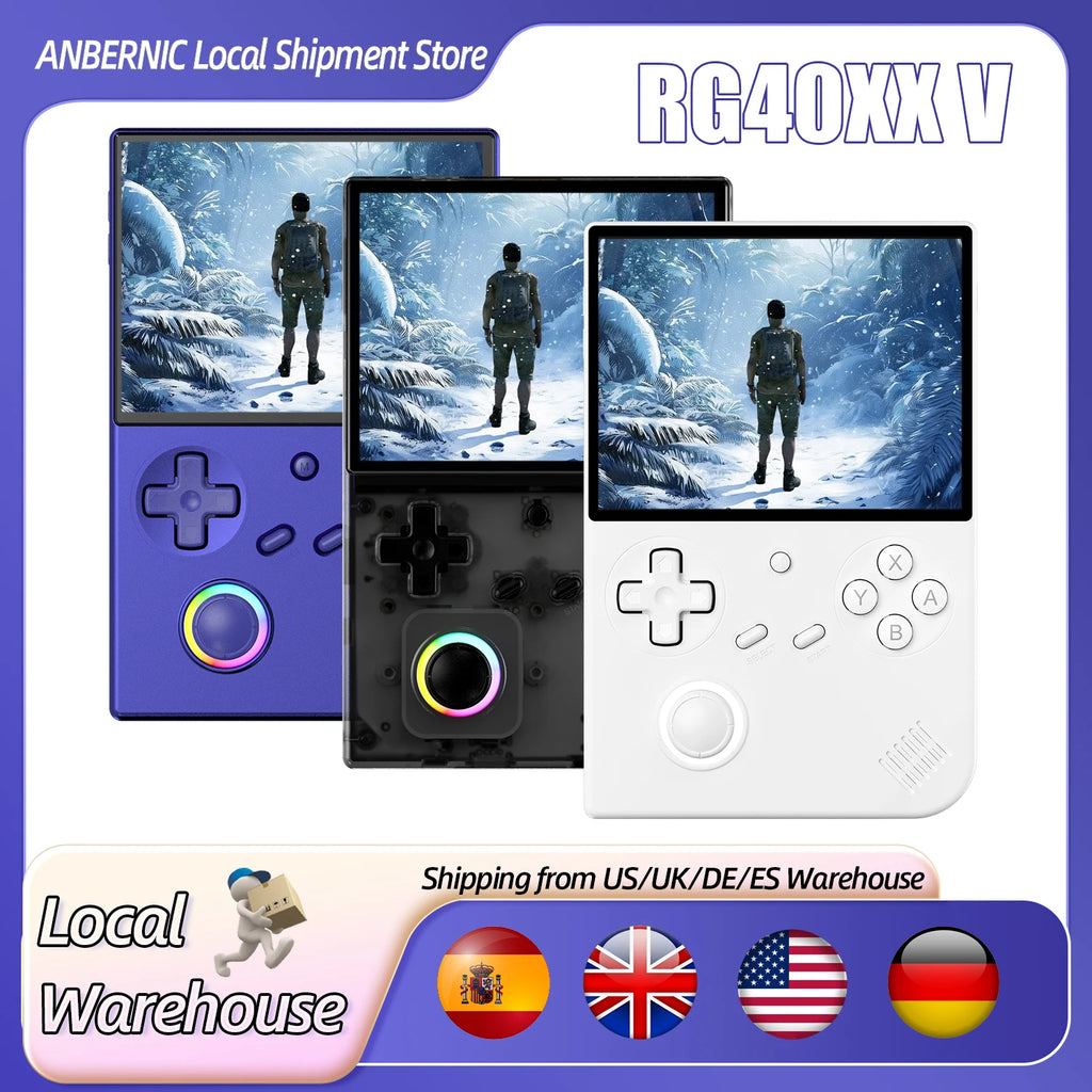 ANBERNIC RG 40XXV 64 Bit Linux Retro Handheld Game Console 4.0'' IPS Screen Supports 5G WiFi Bluetooth HD-Support Output RG40XXV