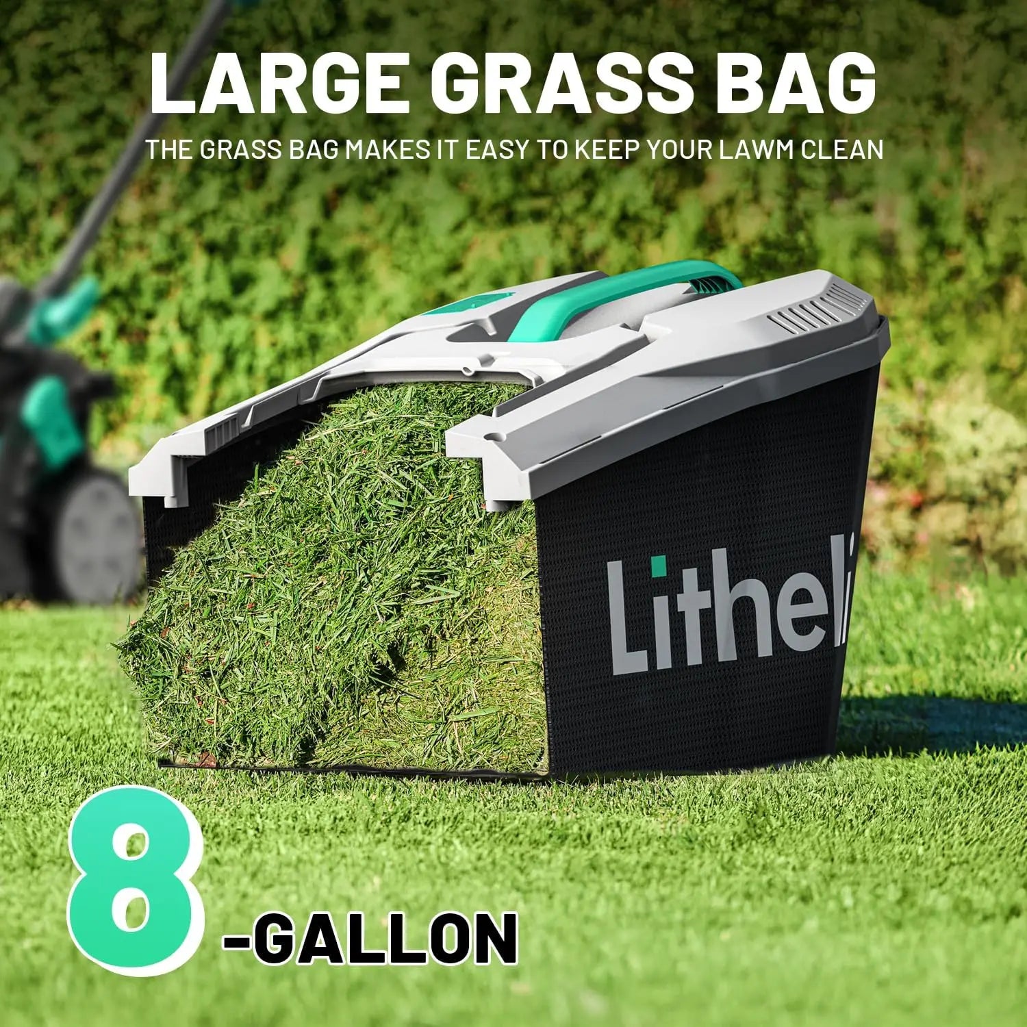20V 13" Cordless Lawn Mower, Electric Lawn Mowers for Garden, Yard and Farm, 5 Heights, with Brushless Motor, 4.0Ah Battery & Ch