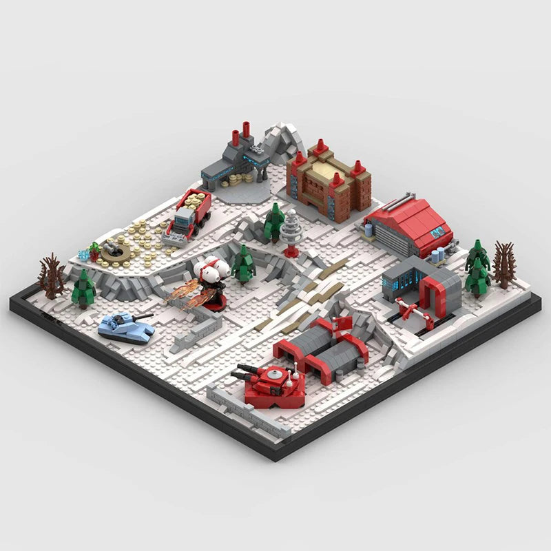 1646pcs MOC Command Conquer C Red Alert Soviet Base Games Model Building Blocks Bookshelf Decor, Home Decor For Son Holiday Gift